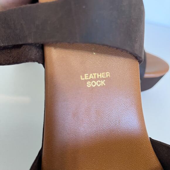 Avellini Boho Western Chunky Platform Women Sandals Size 40 US 9 Brown Studded - Picture 11 of 13